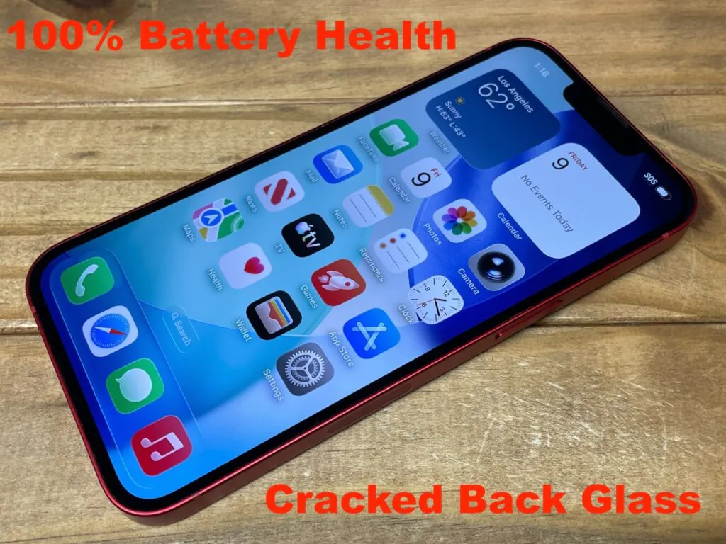 Apple iPhone 13 – 128 GB – Red (Unlocked) A2482 – Works – Read Desc.