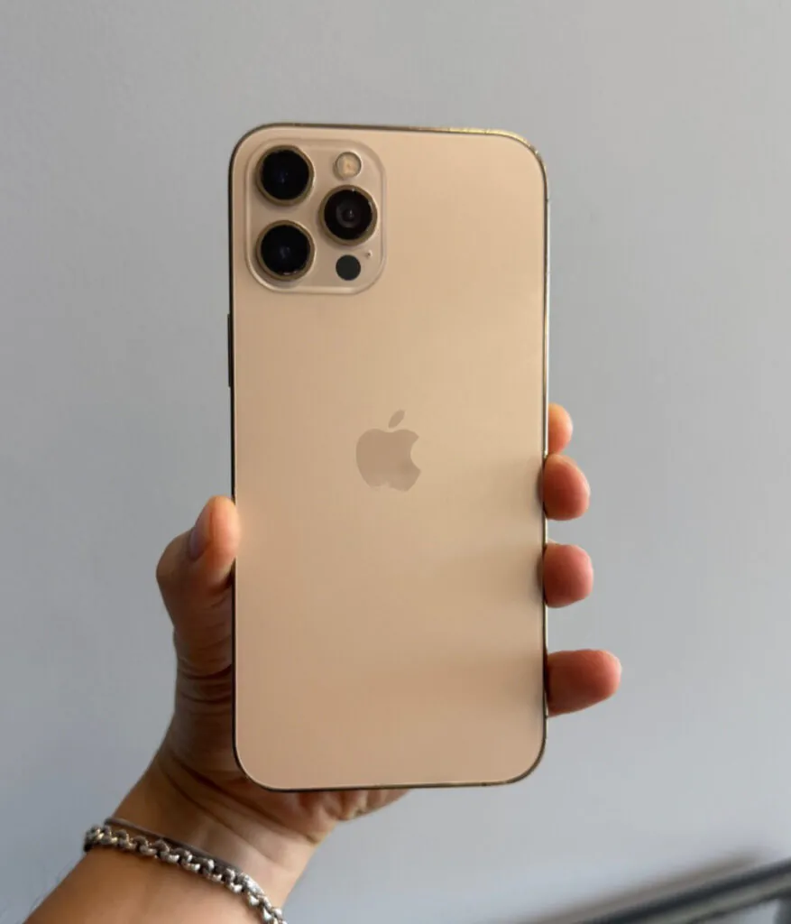 Apple iPhone 12 Pro Max – 128 GB – Gold (Unlocked) – No Face ID – Good – 100% Ba