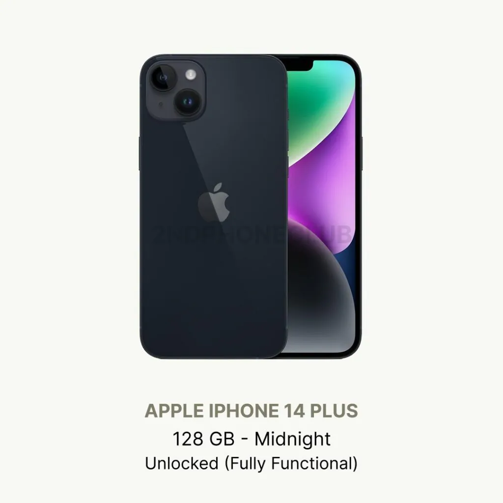 Apple iPhone 14 Plus 128GB Midnight Unlocked Excellent Condition (Renewed)