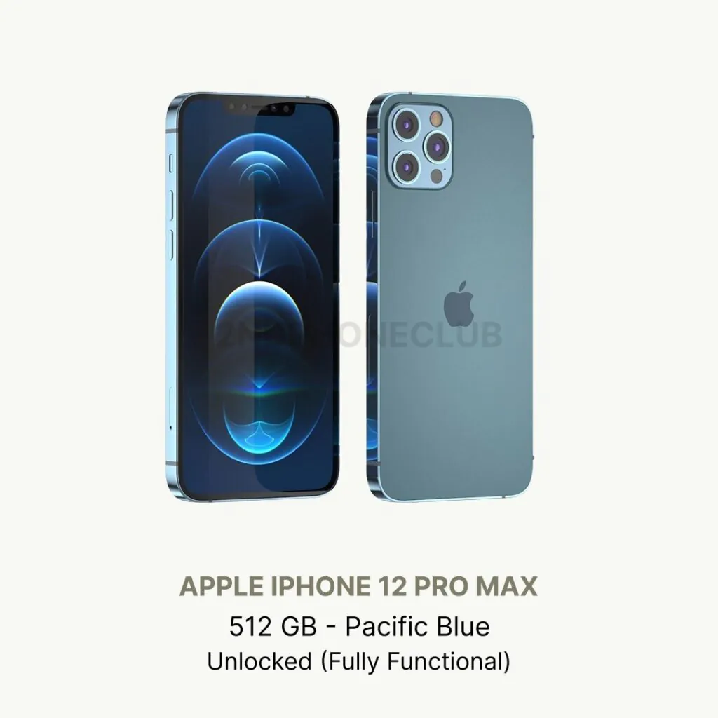 Apple iPhone 12 Pro Max 512GB – Good Condition – All Colors- No Face ID