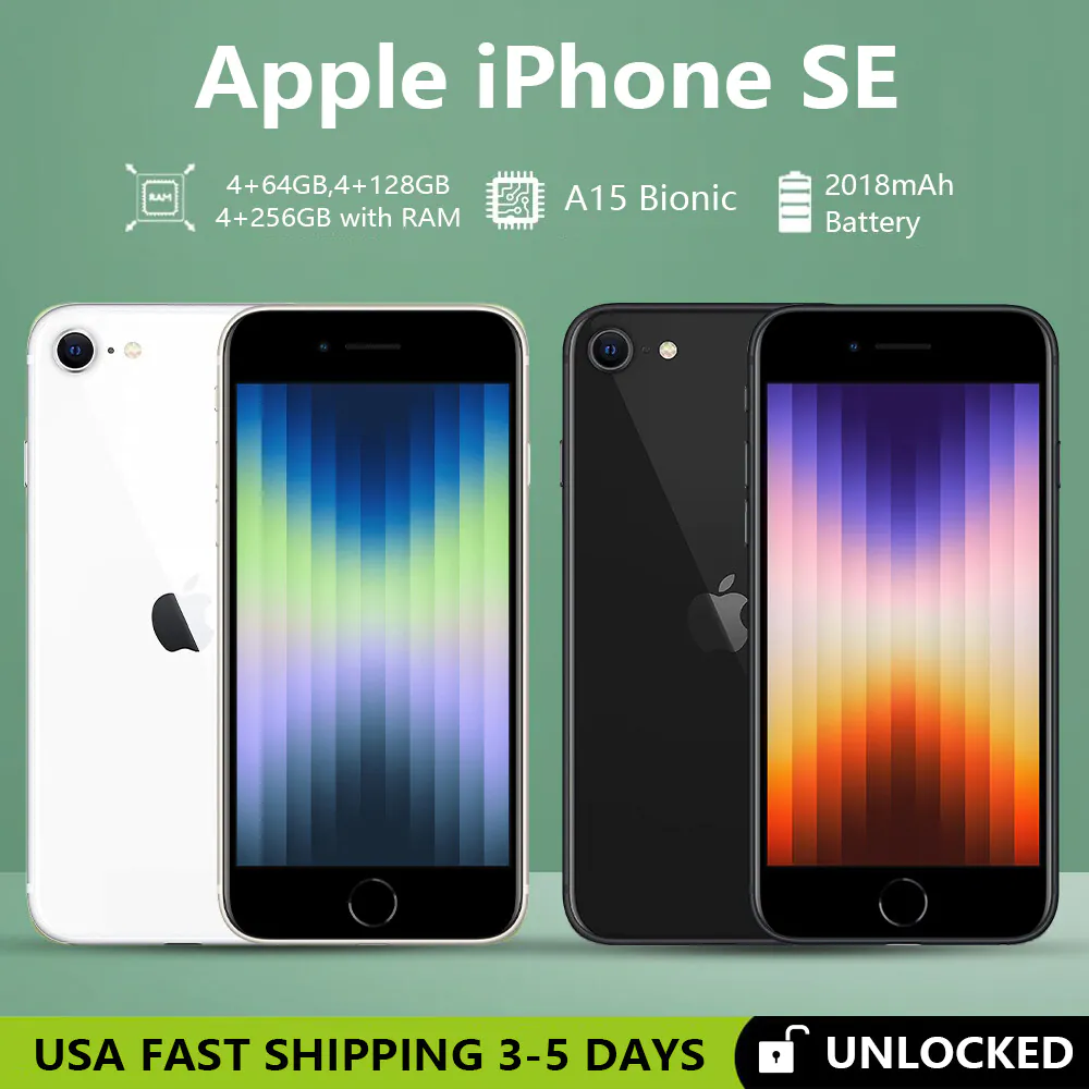 NEW SEALED Apple iPhone SE (2022) 3rd Gen 64GB 128GB Factory Unlocked USA Stock