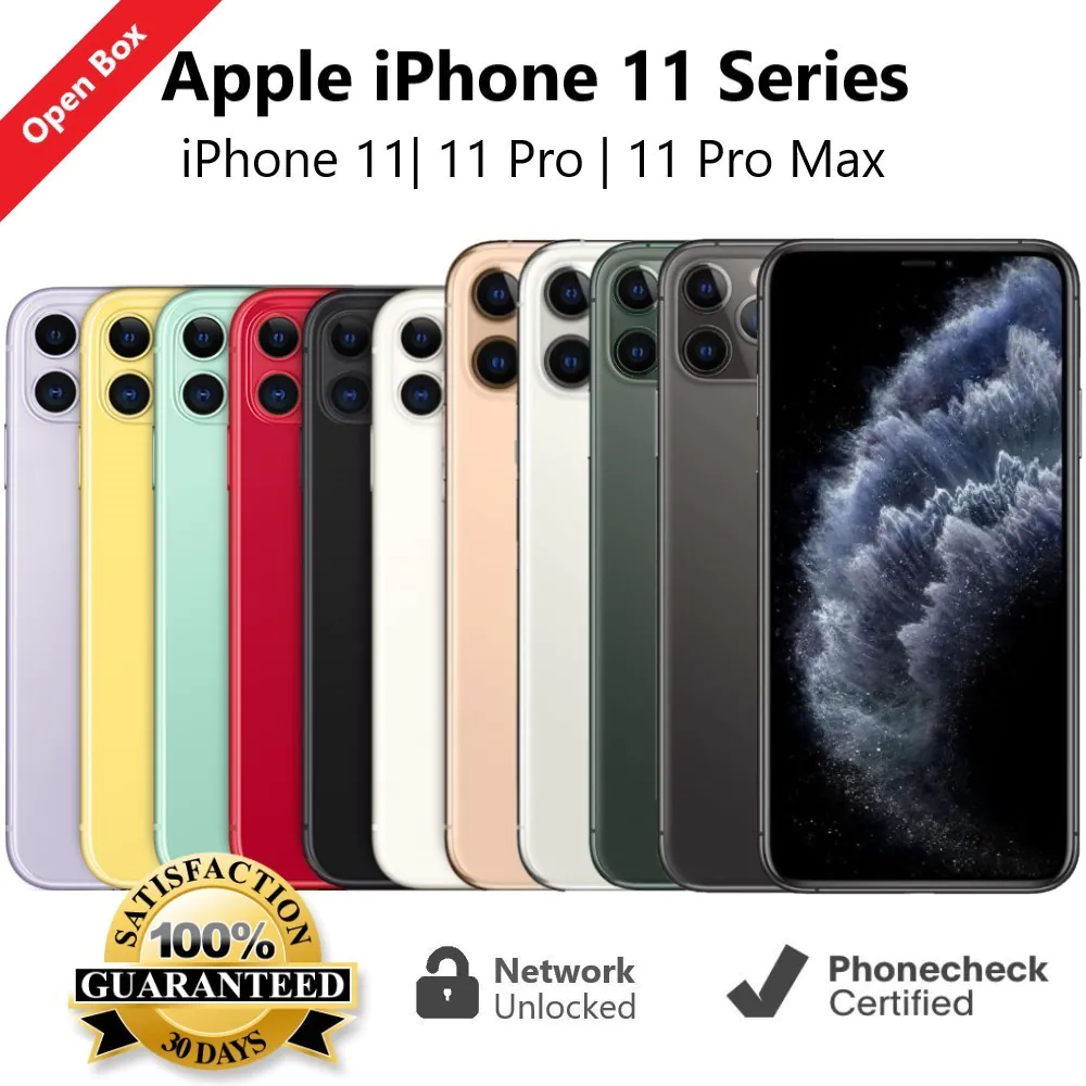 Apple iPhone 11 | 11 Pro | 11 Pro Max Unlocked Smartphone – All Colors + Storage