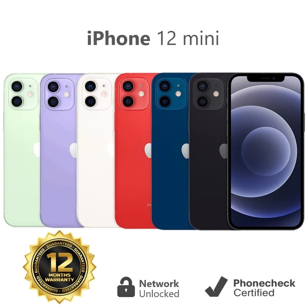Apple iPhone 12 mini – 64 GB | 128GB | 256GB – (Unlocked) Smartphone – Good