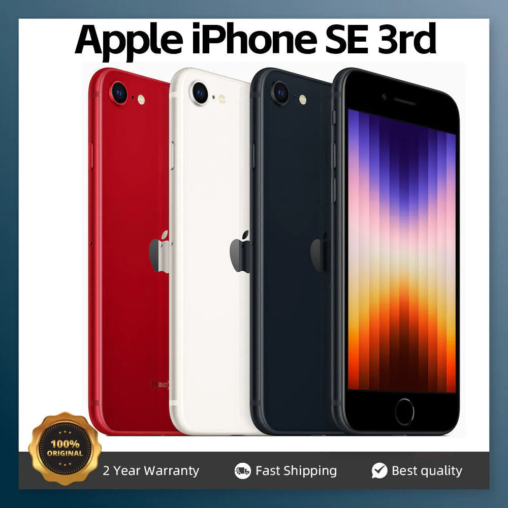 NEW Apple iPhone SE 3rd Gen 128GB Fully Unlocked ALL Carrier GSM CDMA US STOCK p