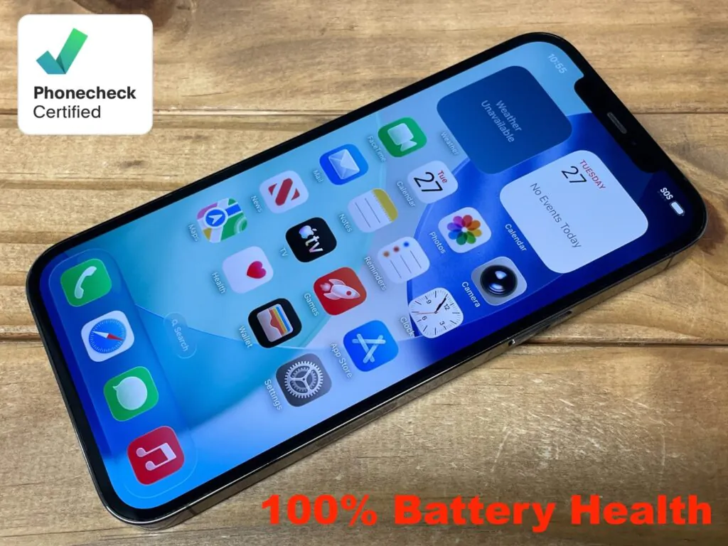 Apple iPhone 12 Pro Max – 256 GB – Graphite (Unlocked) A2342 – Tested & Works