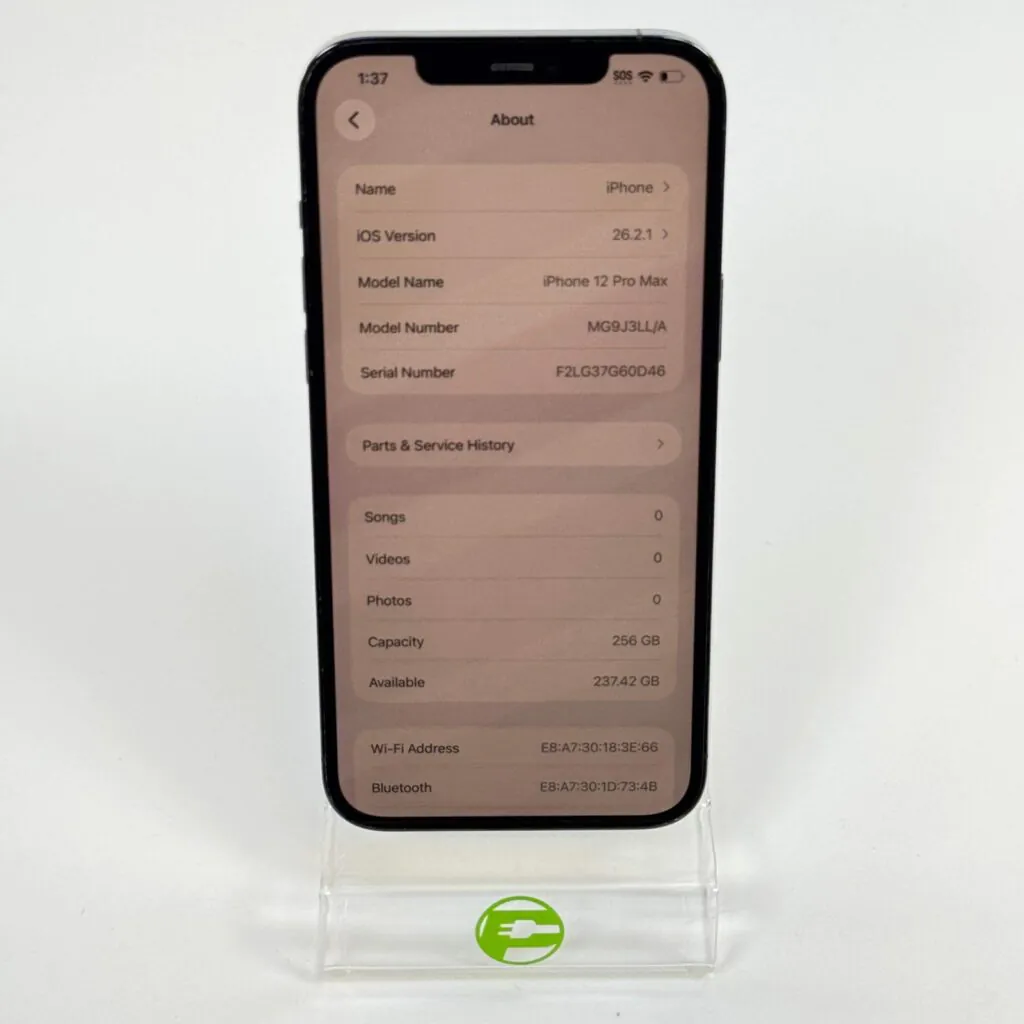 Factory Unlocked Apple iPhone 12 Pro Max 256GB Pacific Blue MG9J3LL/A