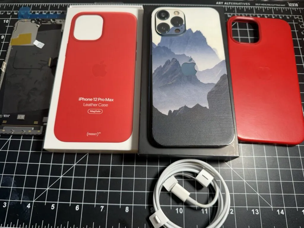 Apple iPhone 12 Pro Max 256GB Unlocked Blue Broken Power Button w/ Extras READ