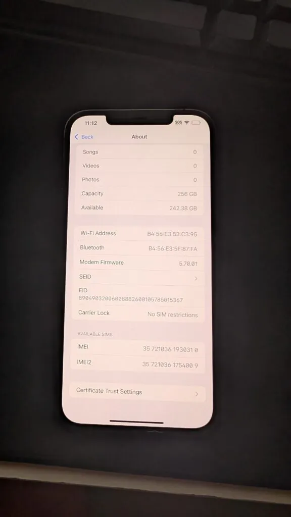 iPhone 12 Pro Max 256GB Graphite Unlocked 49 BH