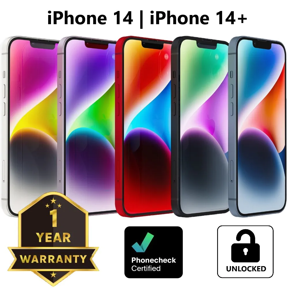 Apple iPhone 14 | 14 Plus – 128GB | 256GB | 512GB Unlocked T-mobile AT&T – Good