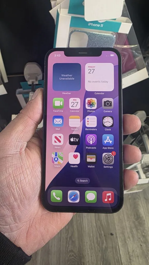 Apple iPhone 12 – 64 GB – Black (Unlocked) – Bat 86% – Works – Read