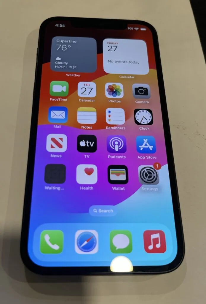 Apple iPhone 12 – Black 64GB AT&T Locked .  Excellent Condition.