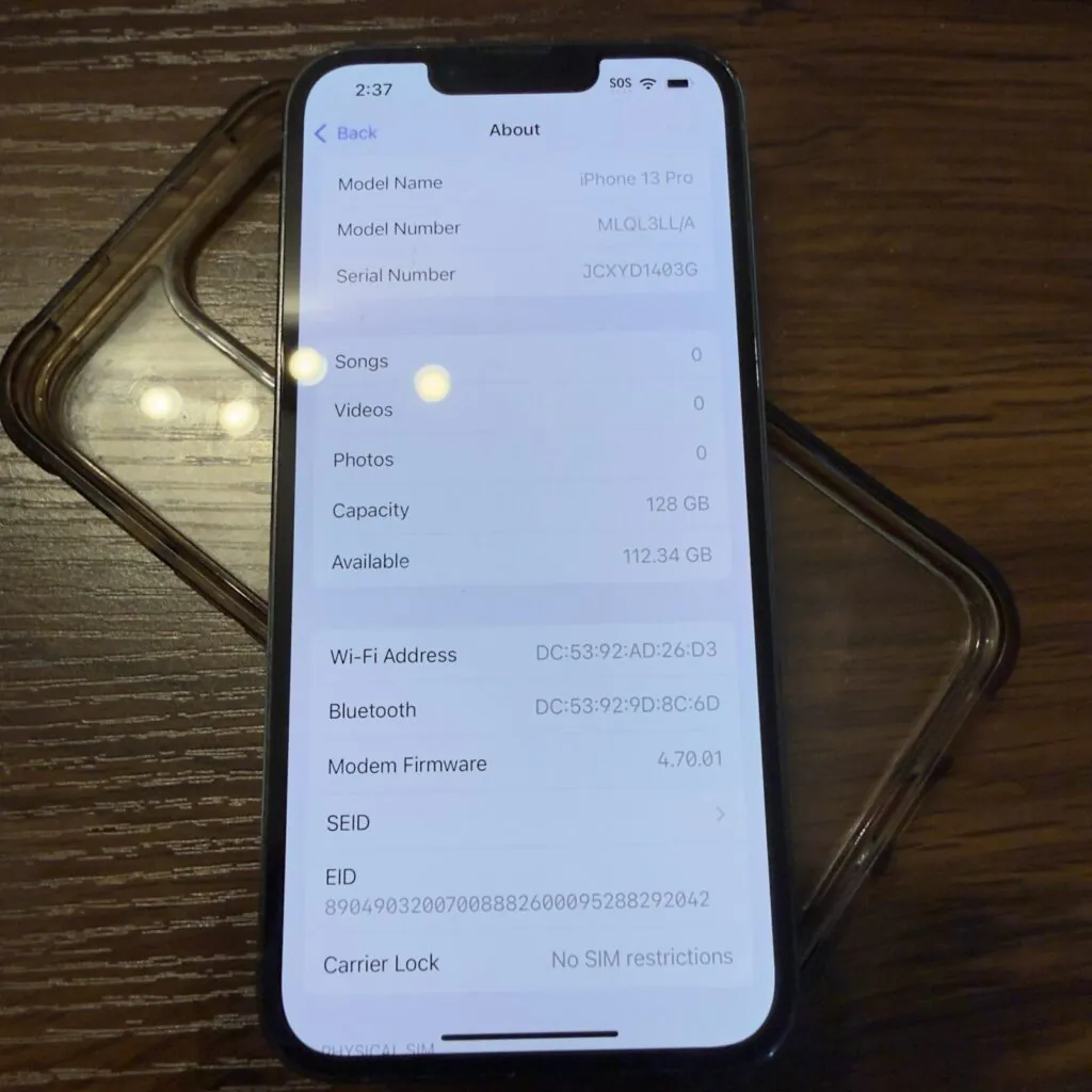 Apple iPhone 13 Pro 128GB Unlocked BH 🔋🔋86%