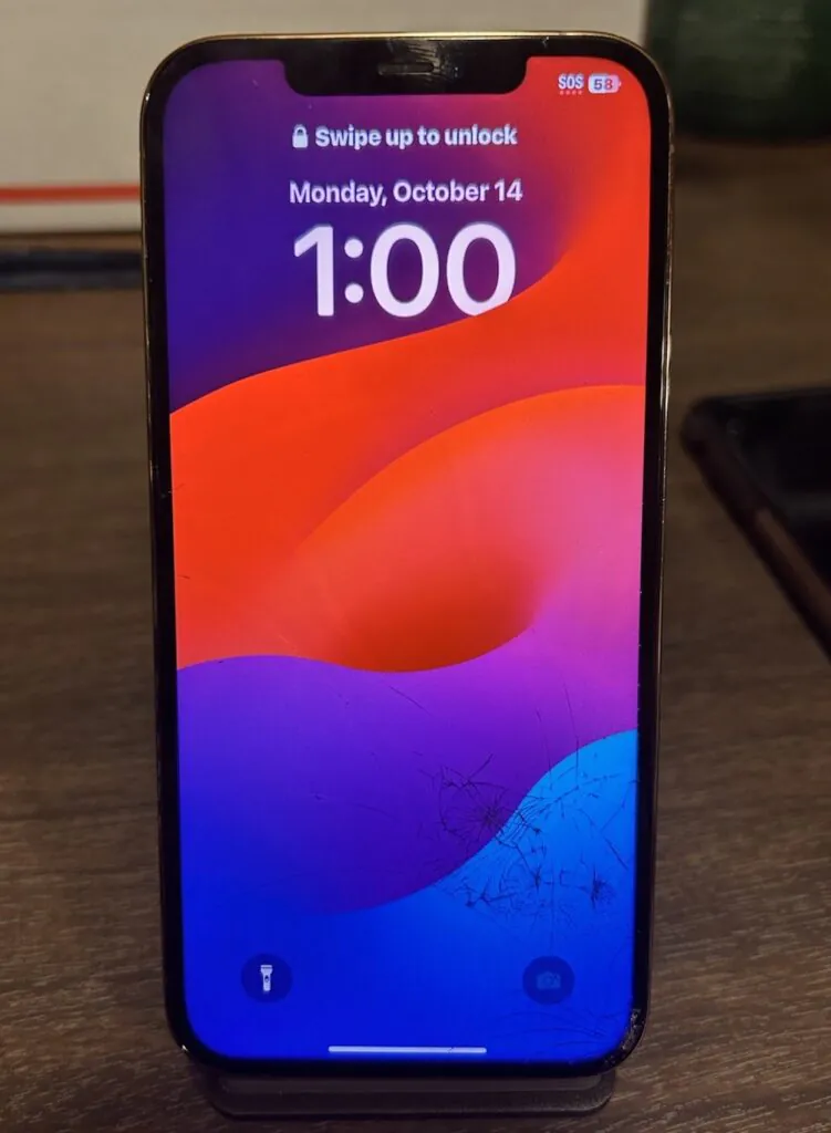 Apple iPhone 12 Pro Max 512GB Unlocked Gold Smartphone Cracked