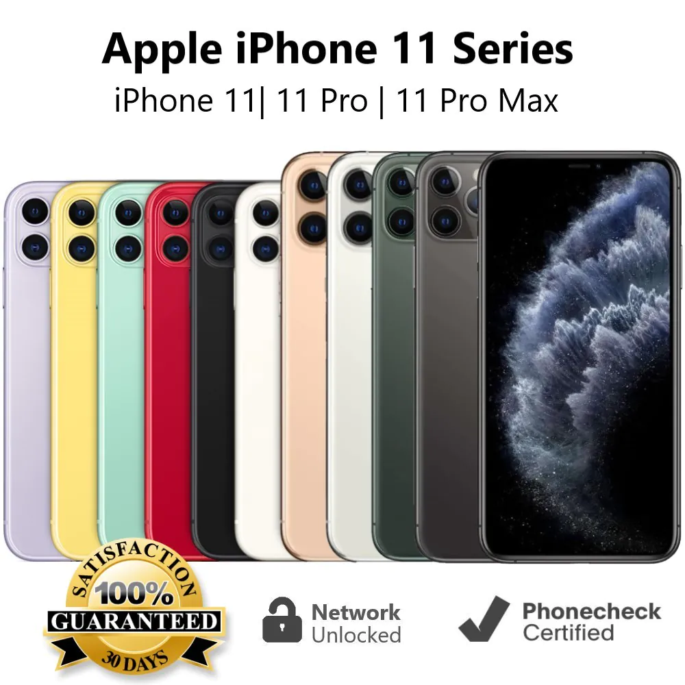 Apple iPhone 11 | 11 Pro | 11 Pro Max – Unlocked Smartphone All Colors + Storage