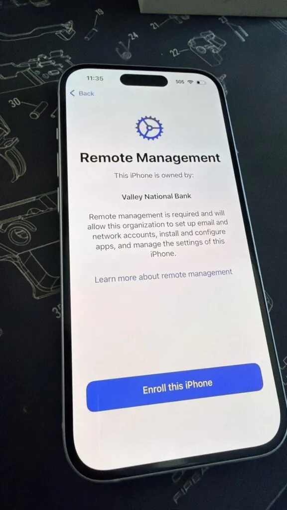 iPhone 15 READ Remote Management Locked