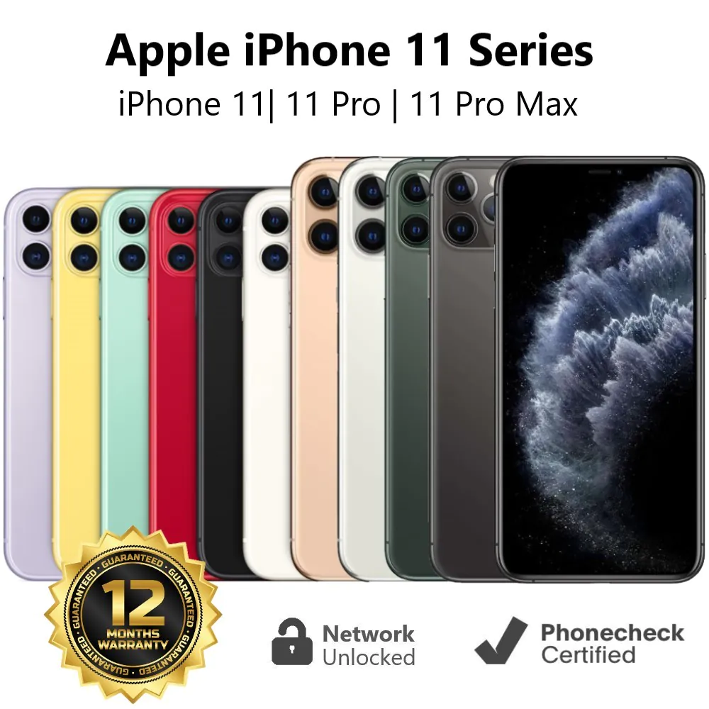 Apple iPhone 11 | 11 Pro | 11 Pro Max – Unlocked AT&T Verizon T-Mobile – Good