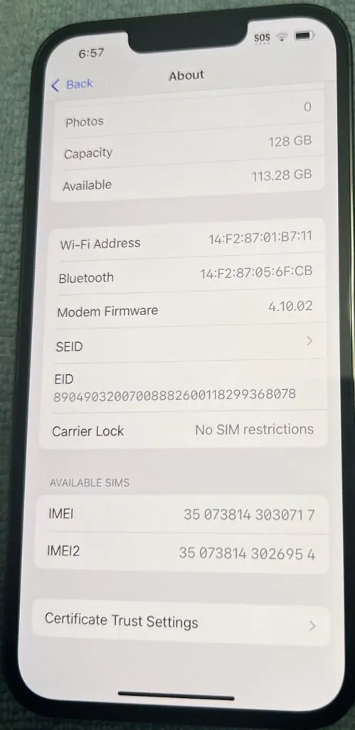 Apple iPhone 13 Pro – 128 GB – Graphite (Unlocked)