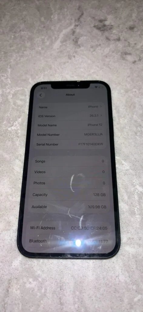 iPhone 12 128gb AT&T Used