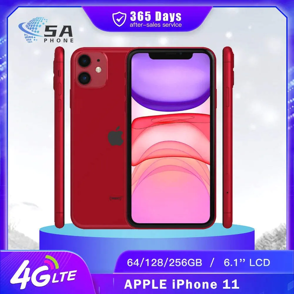 Original Apple iPhone 11 4G Mobile Phone Face ID NFC 64GB/128GB/256GB ROM 6.1”