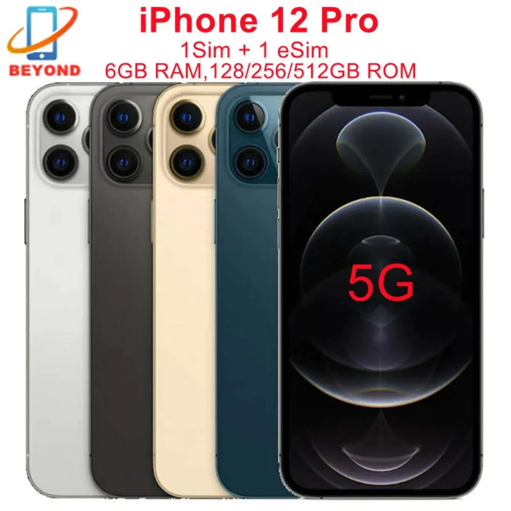 Genuine Apple iPhone 12 Pro 12pro 128/256/512GB ROM 6.1″ Original OLED RAM 6GB A