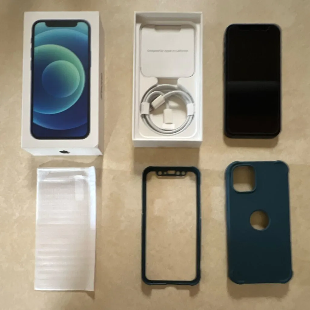 Apple iPhone 12 Mini 128GB Unlocked, Blue, MG8P3LL/A Very Good