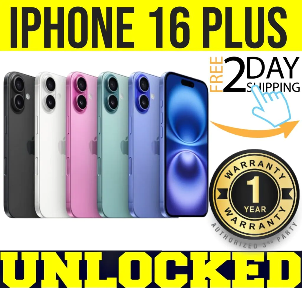APPLE IPHONE 16 PLUS 128GB 256GB 512GB (FACTORY UNLOCKED) 1 YR WARRANTY ❖SEALED❖