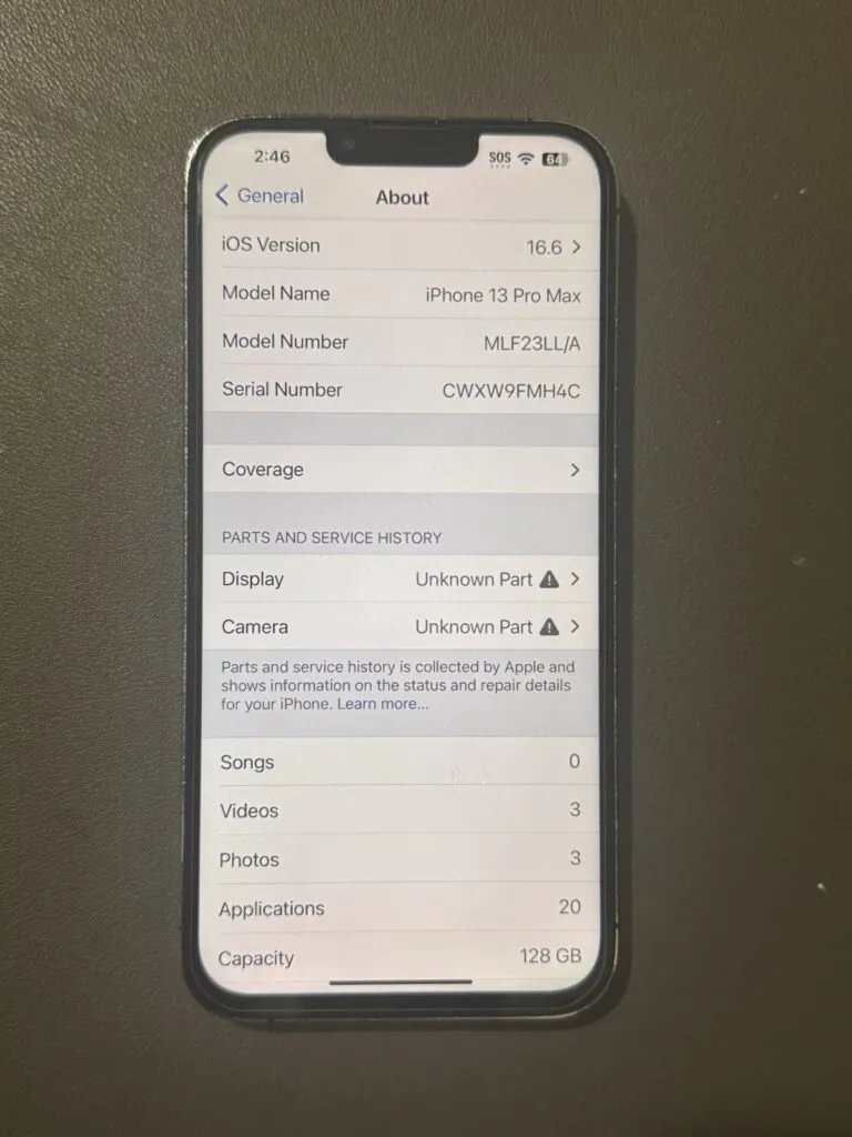 Apple iPhone 13 Pro Max 128GB graphite Unlocked