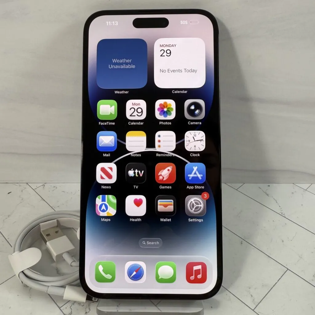 Apple iPhone 14 Pro Max 128 GB A2651 Black AT&T Only *100% Batt Health* #H22