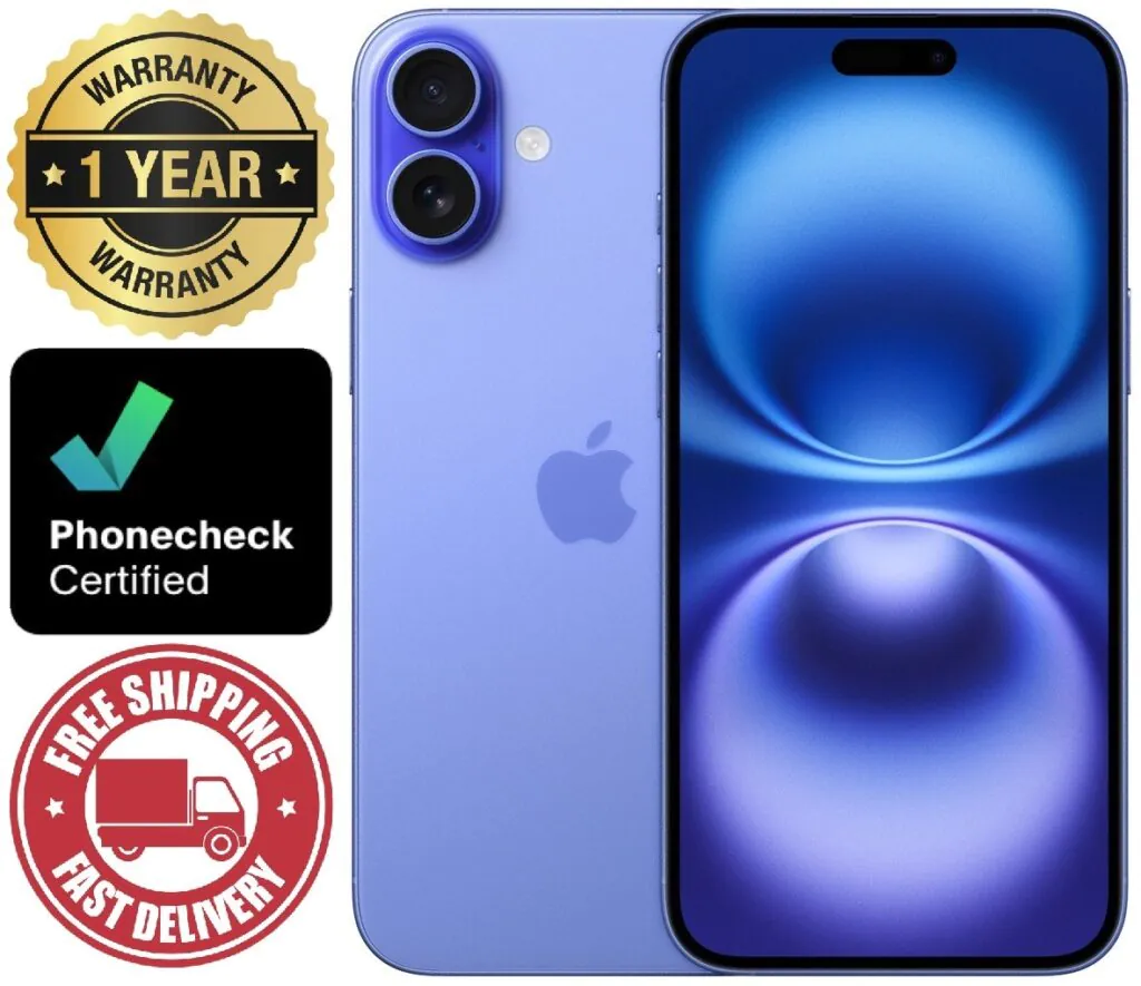 Apple iPhone 16 – 128 GB – Ultramarine (Unlocked) Smartphone