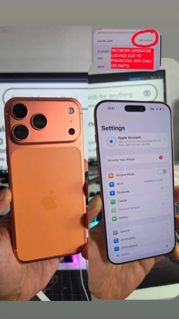 Apple iPhone 17 Pro Max – 256 GB – (LOCKED)