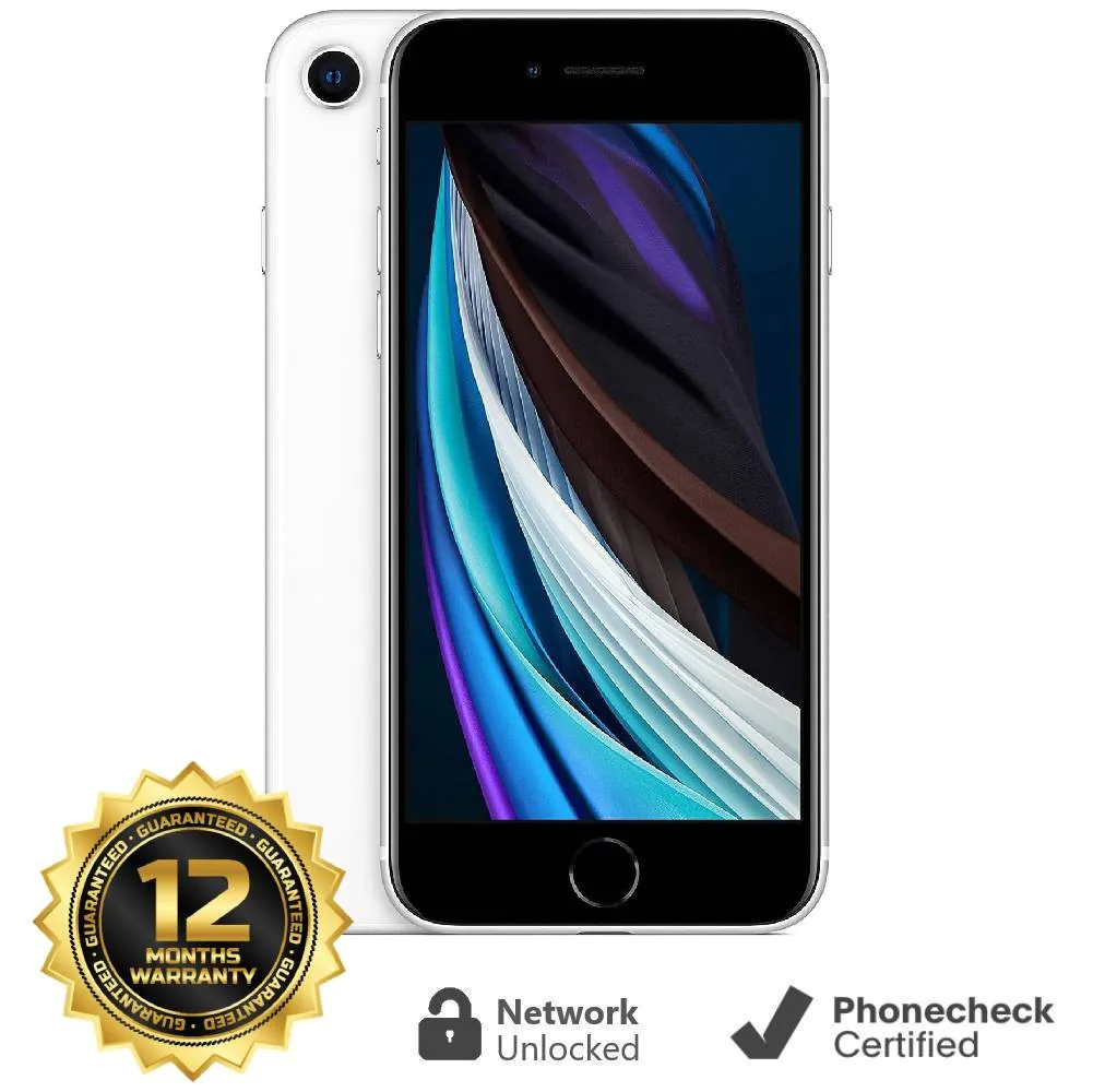 iPhone SE (2020) – 64 GB – White (Unlocked) Smartphone – Very Good
