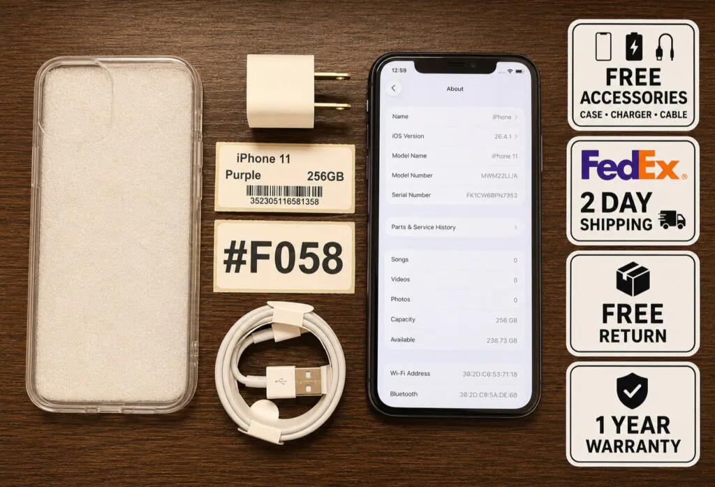 Apple iPhone 11 256GB Purple (Unlocked) – Read Seller Notes