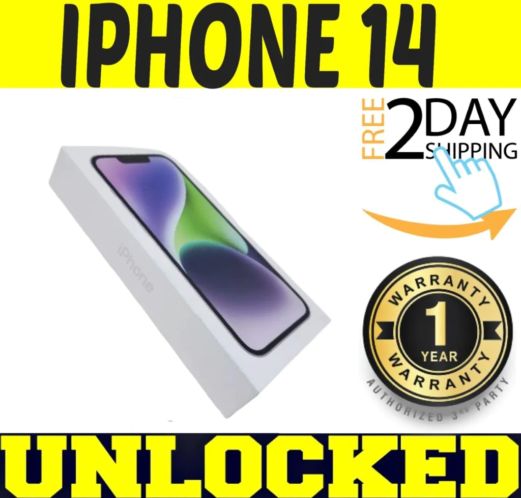 APPLE IPHONE 14 – 128GB (FACTORY UNLOCKED) PURPLE ✅1 YEAR WARANTY✅ ✤SEALED✤