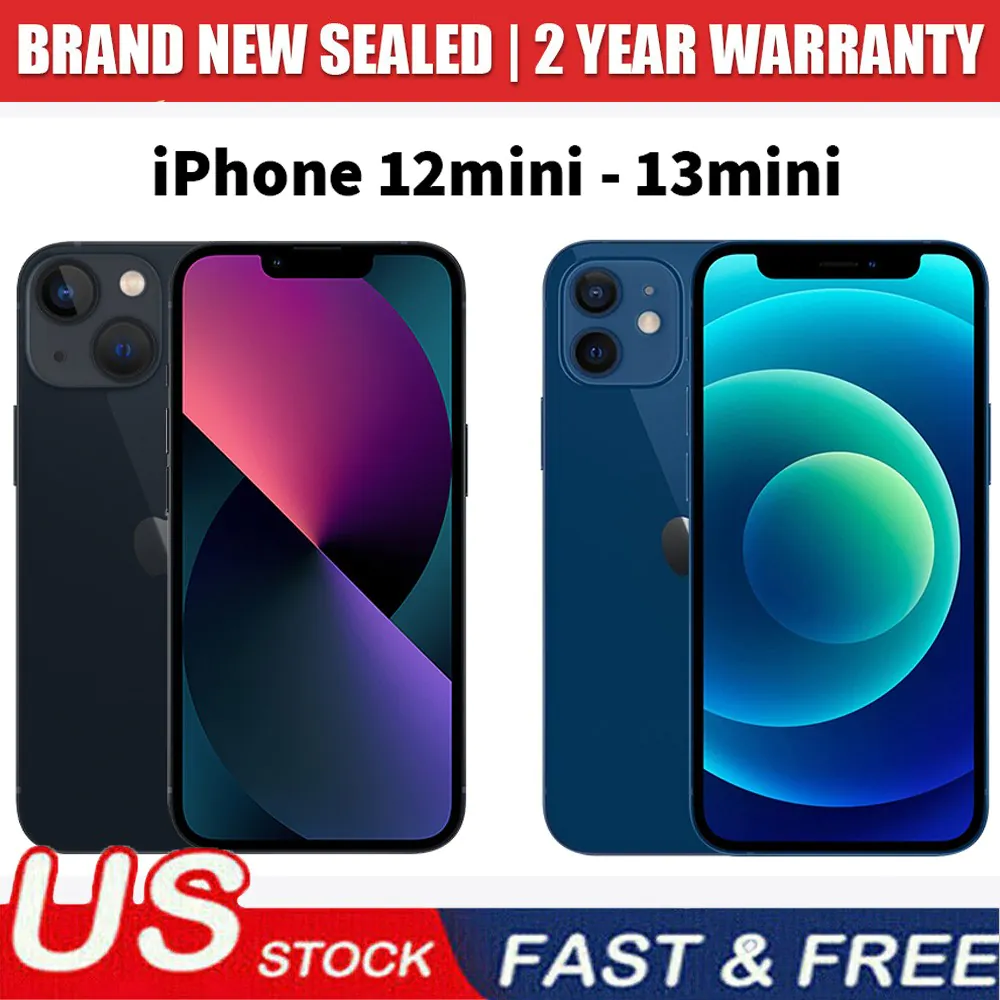 New Sealed Box Apple iPhone 13 Mini/12 Mini 256GB/128G Factory Unlocked USA Ship