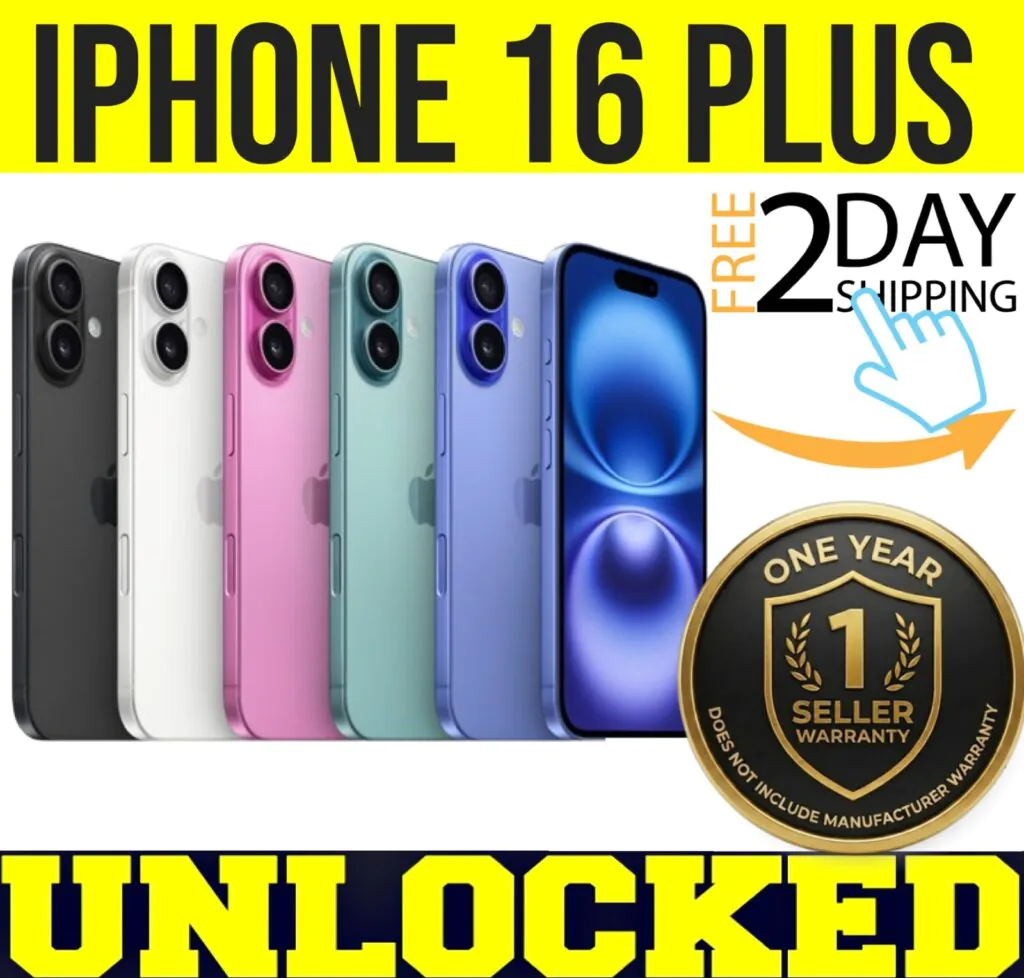 APPLE IPHONE 16 PLUS 128GB 256GB 512GB (FACTORY UNLOCKED) 1 YR WARRANTY ❖SEALED❖