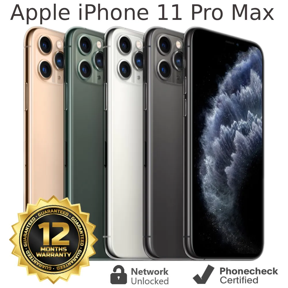 Apple iPhone 11 Pro Max 64 GB | 256GB | 512GB (Unlocked) Smartphone – Very Good