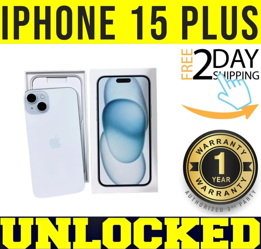APPLE IPHONE 15 PLUS – 256GB – BLUE (FACTORY UNLOCKED) ✅1 YEAR WARRANTY ✅ ❖O/B❖