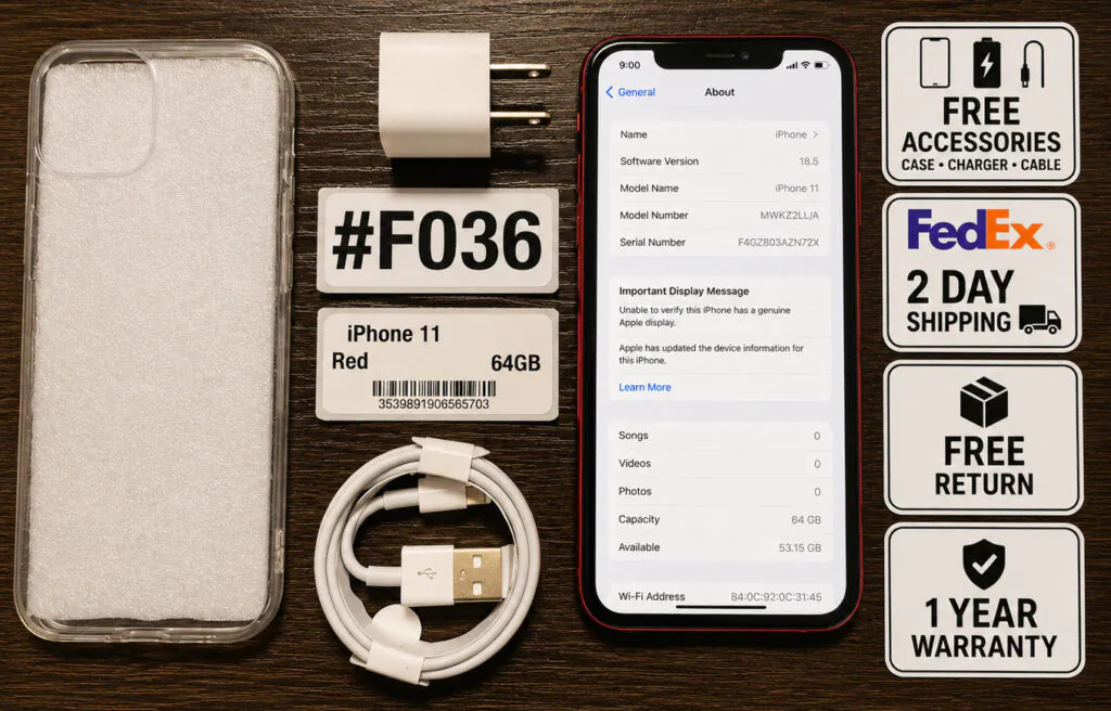 Apple iPhone 11 64GB Red (Unlocked) – Read Seller Notes