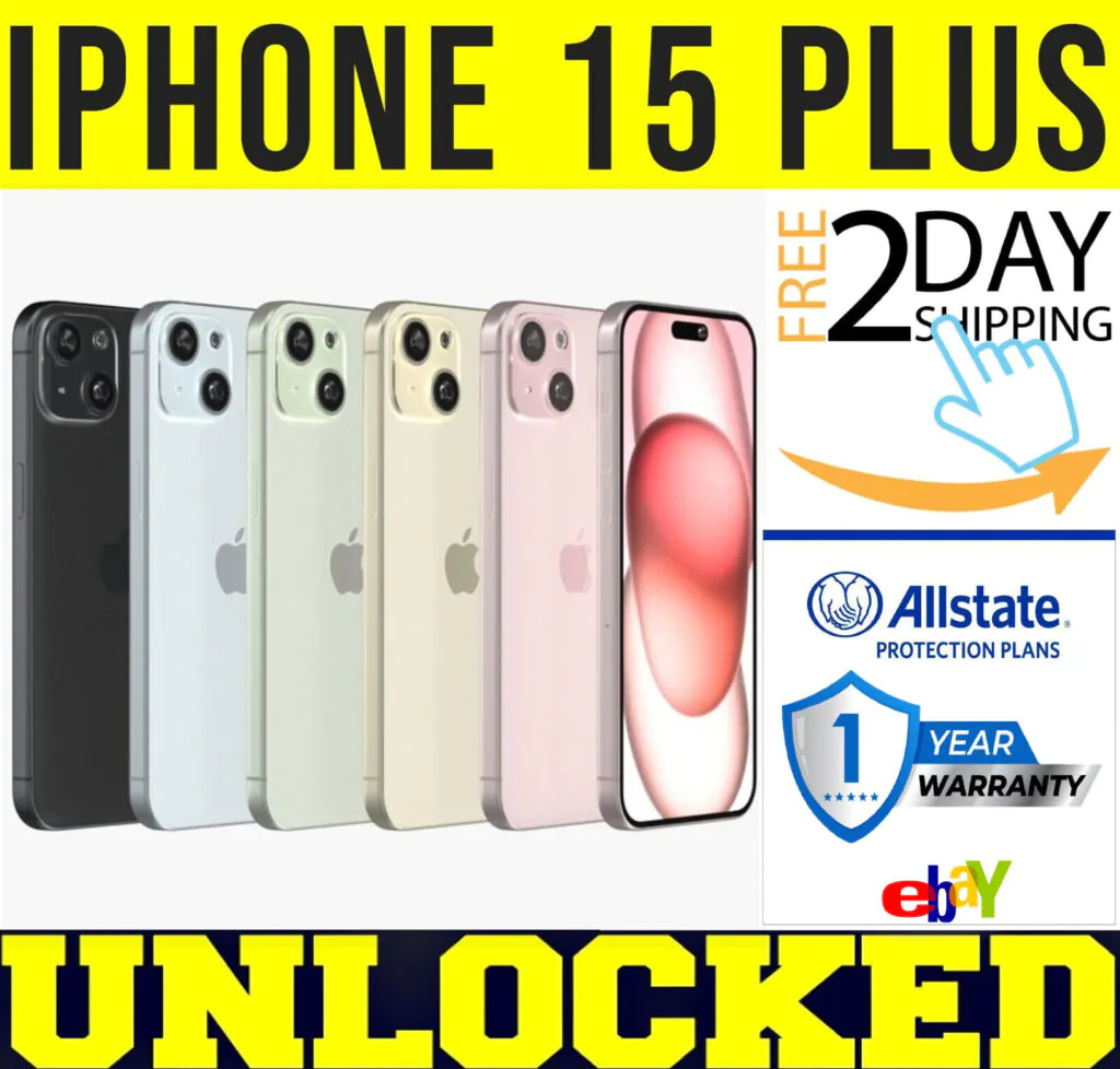 APPLE IPHONE 15 PLUS 128GB 256GB FACTORY UNLOCKED ✅ALL ORIGINAL PART✅❖EXCELLENT❖