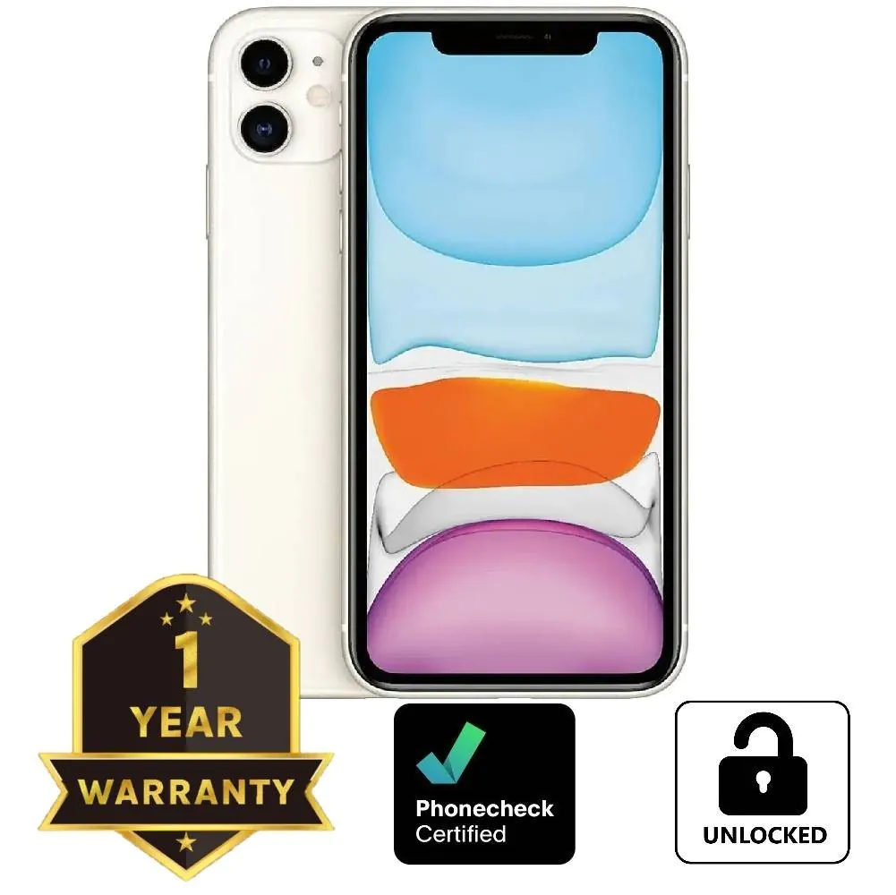 Apple iPhone 11 – 64 GB – White (Unlocked) Smartphone – Excellent
