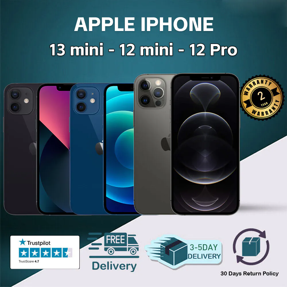 New Sealed Apple iPhone 12 Pro/12 Mini/13 Mini A2176 A2481 Factory Unlocked