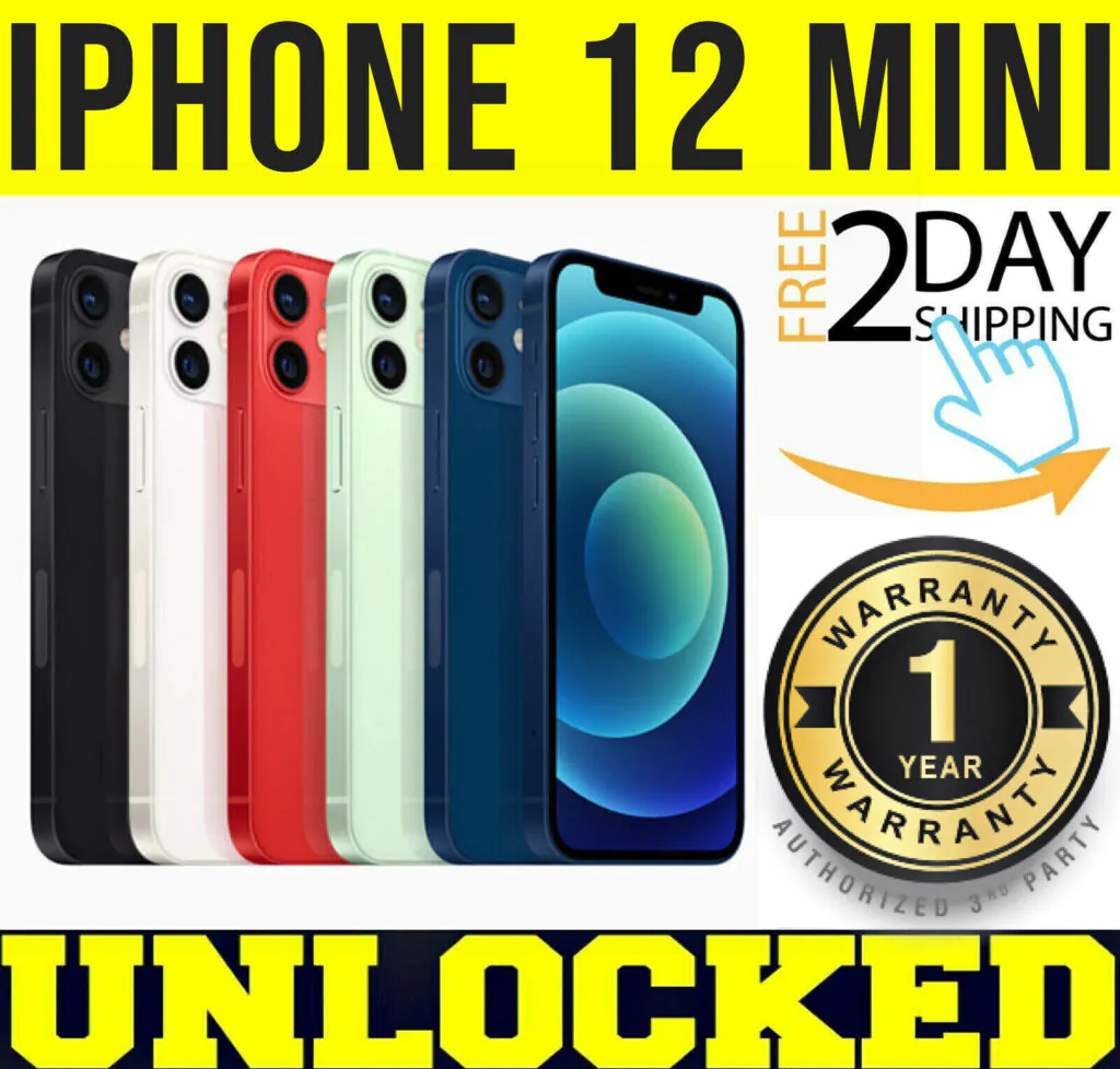 New Apple Iphone 12 Mini 64/128/256GB GSM CDMA Unlocked All Carrier Smartphones