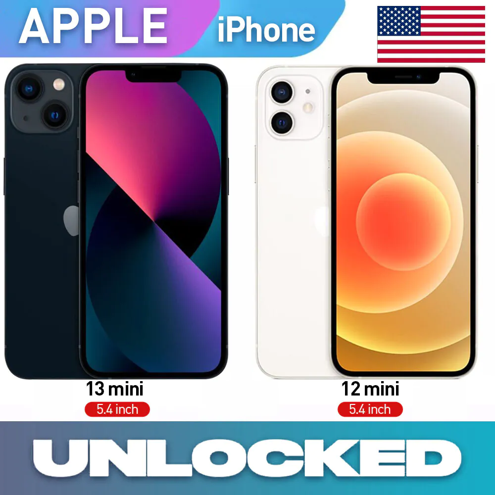 🔵New Sealed Apple iPhone 13 Mini /12 Mini 64/128/256GB A2481 A2176 Unlocked USA