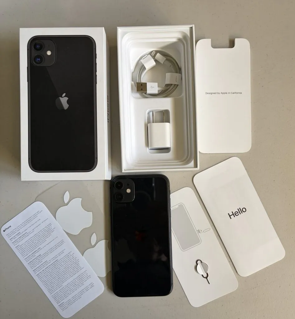Apple iPhone 11 64GB-MWJELL/A -Model A2111-Black-Unlocked-in Original Box-Mint!