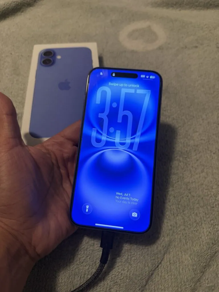 Apple iPhone 16 Plus 128GB Blue Unlocked 6.7in 5G Wi-Fi 8GB A18 12MP