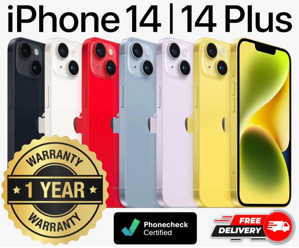 Apple iPhone 14 | 14 Plus 128GB | 256GB | 512GB – Unlocked AT&T T-Mobile Verizon