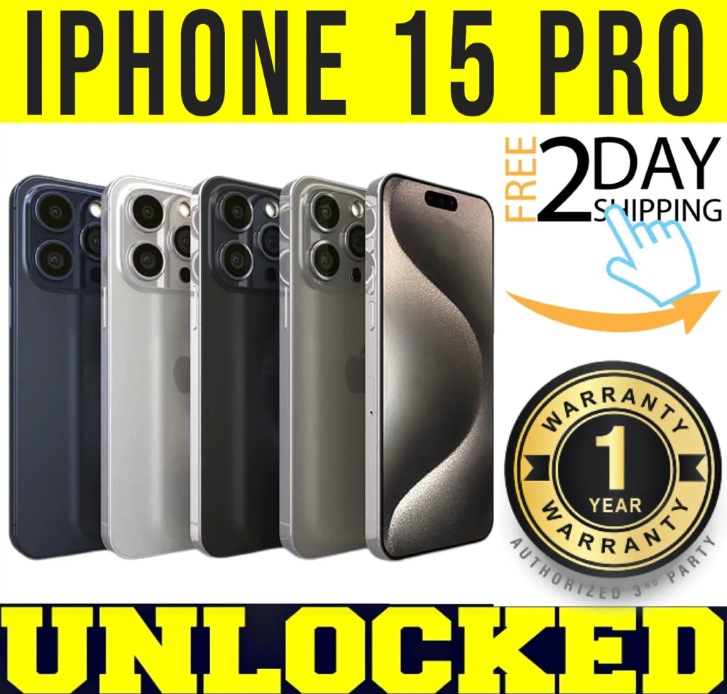 APPLE IPHONE 15 PRO 128GB 256GB 512GB 1TB  (UNLOCKED) ✅1 YEAR WARRANTY✅❖O/B❖