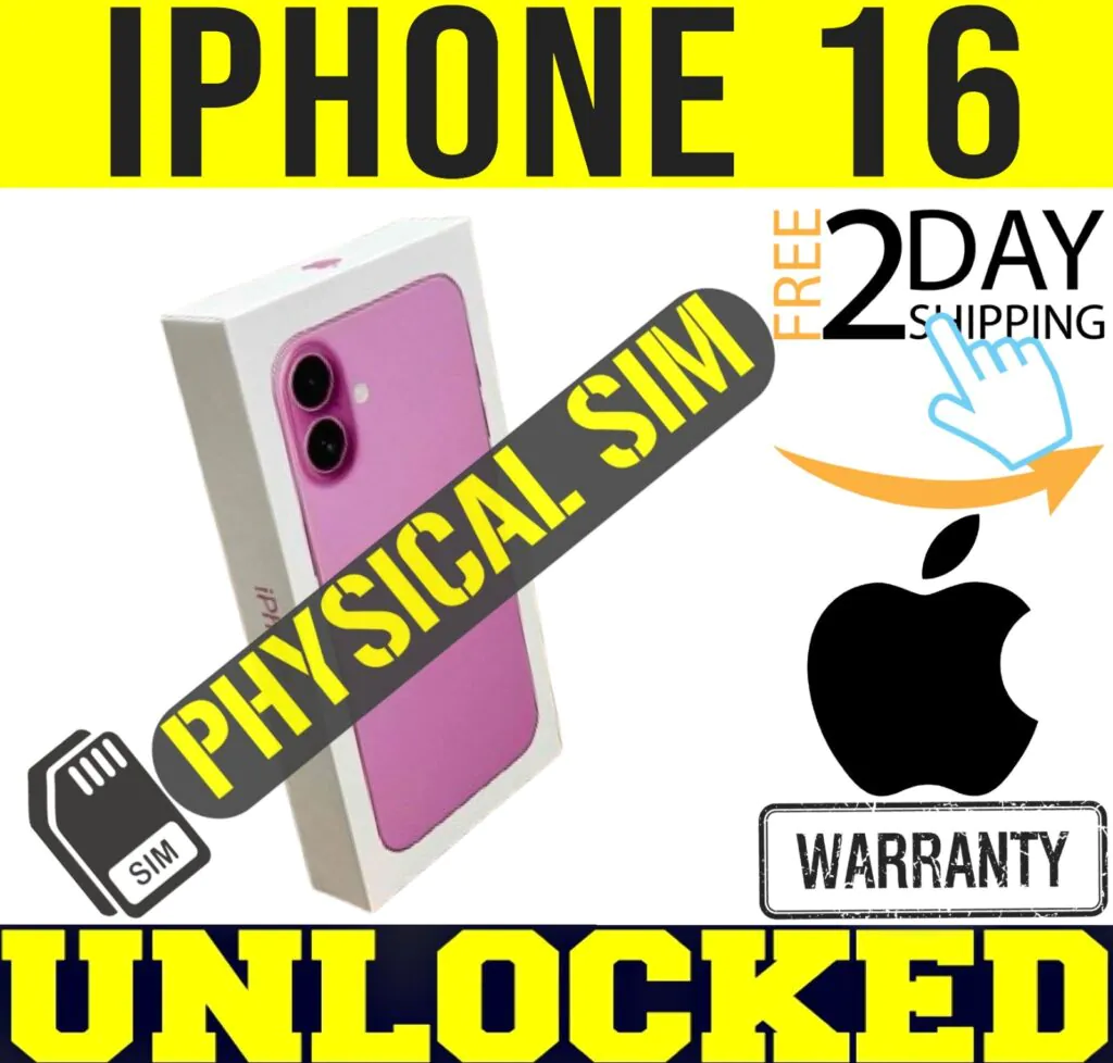 APPLE IPHONE 16 128GB PINK (FACTORY UNLOCKED) ✅PHYSICAL SIM TRAY✅ A3287❖SEALED❖