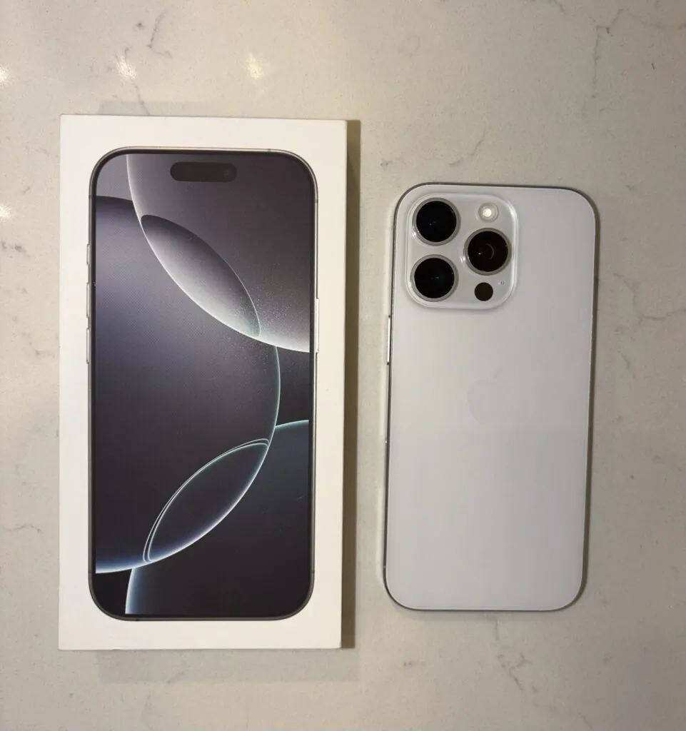 Apple iPhone 16 Pro Unlocked, eSIM, 256GB, White Titanium