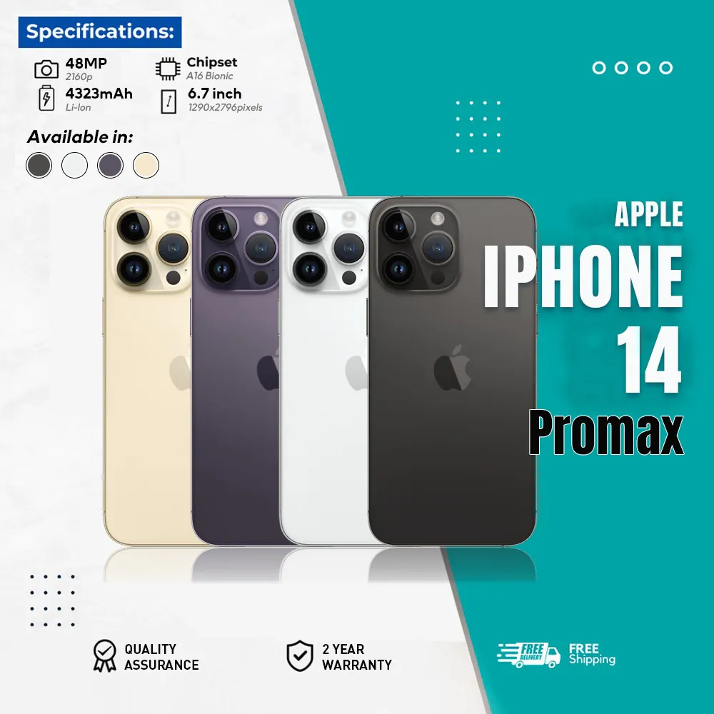New Apple iPhone 14 Pro Max 5G 128GB/256GB/512GB Factory Unlocked All Carrier US